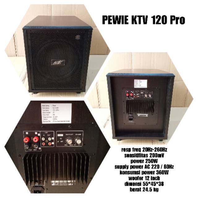 SUBWOOFER AKTIF 12 INCH PEWIE KTV 120 PROFESIONAL SOUND SYSTEM