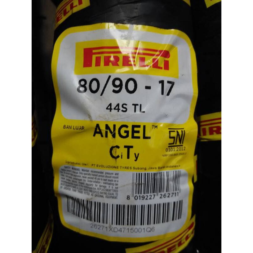 BARANG TERBAIK ban pirelli Angel City 80/90-17 rear racing balapan standar