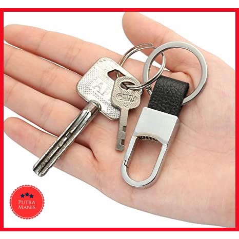 Karabiner Gantungan Kunci Key Chain Pinggang Kulit Metal Mobil Motor carabiner gatungan kuci bandul 