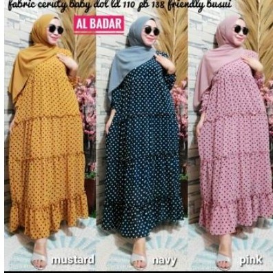 GAMIS CRUTY POLKADOT REMPEL SUSUN TERBARU