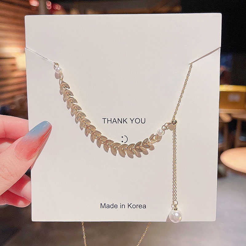 Shuling Wheat Pearl Necklace Female Hot Selling Fashion Design Choker Necklaces Hip Hop Style Women Necklace