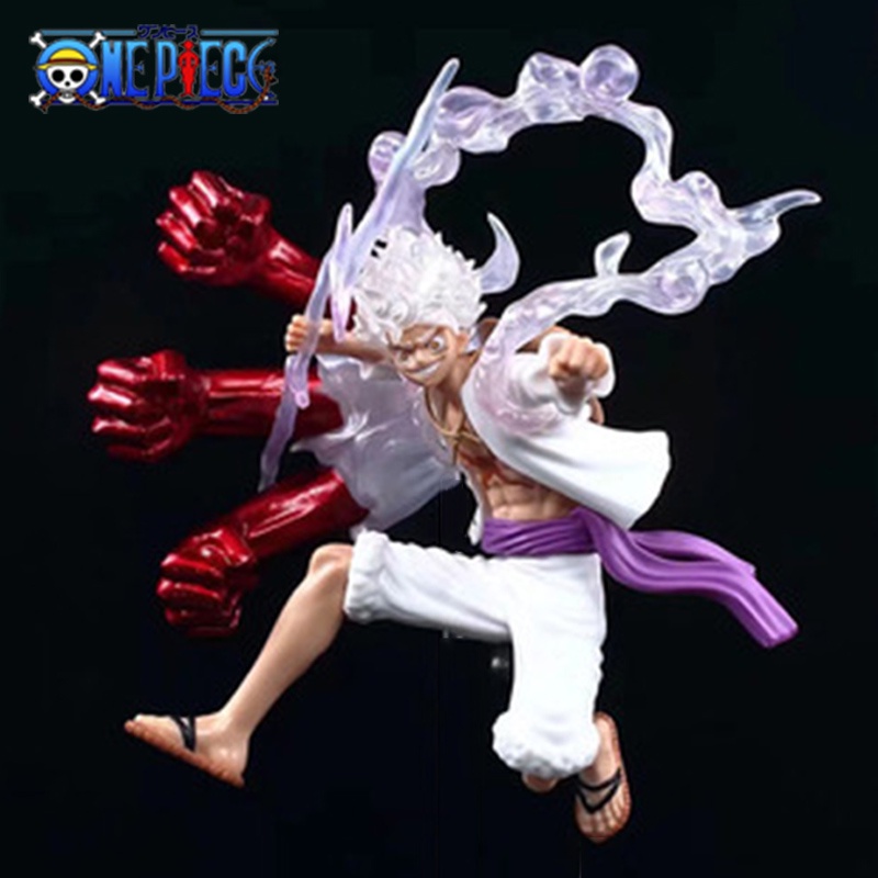 Mainan Action Figure Model Anime One Piece Sun God IU Nika Luffy Gear 5 Monkey D Luffy Fruit Awakening Fighting Bahan PVC 23cm