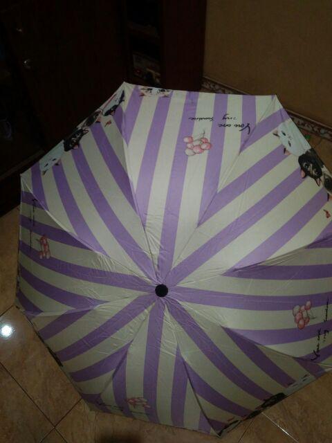 Payung Lipat 3 / Payung Kucing Cat  / You Are My Sunshine