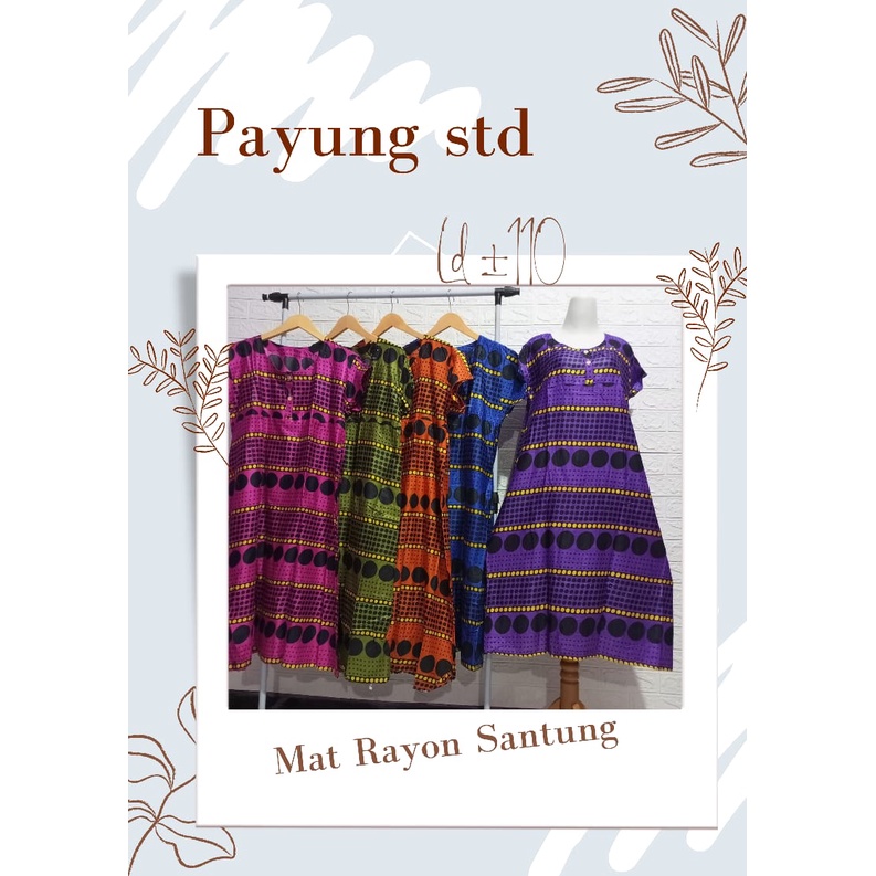 Daster Midi Bahan Rayon Satung Terbaru Termurah /Alody's Collection