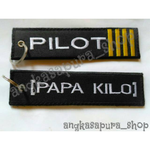 Gantungan Kunci Bordir Pilot-PapaKilo