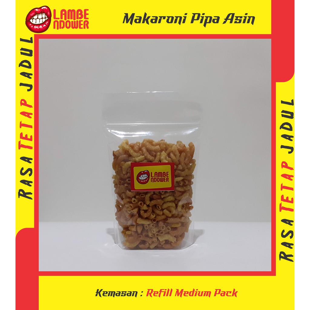 

Makaroni Pipa Asin Kemasan Medium 200 Gram