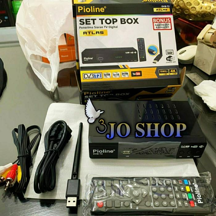 Set Top Box Pioline Dvb-T2 Receiver Youtube Kabel Hdmi+Dongle Wifi