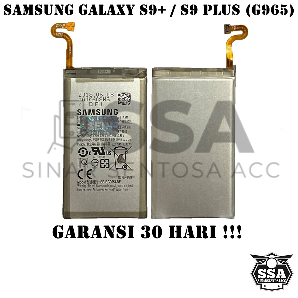 Baterai Original 100% Samsung Galaxy S9 Plus S9+ G965 EB-BG965ABE Batre Batrai Battery Batrei Batere Batu HP ORI GARANSI Awet