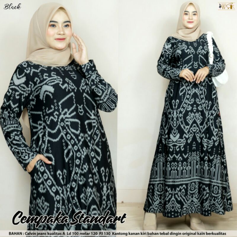 Gamis Wanita Terbaru Cempaka Calvin Jeans Melar