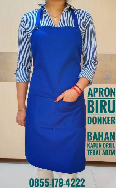 Apron plus bordir minimal 12pcs