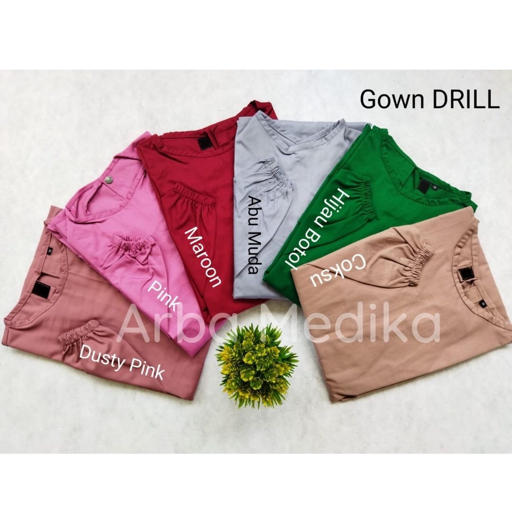 Surgical Gown DRILL Premium APD Medis Gaun Operasi Bedah