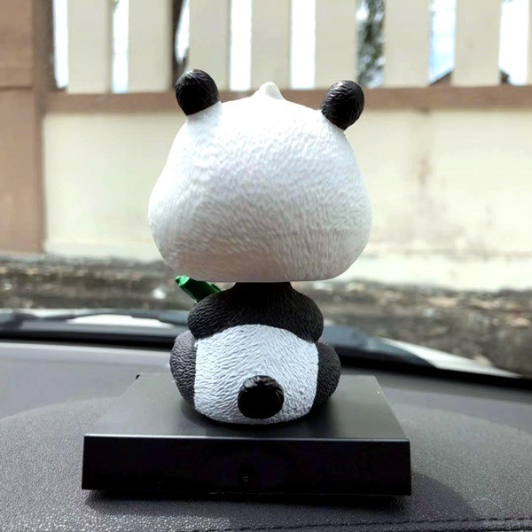 LUCKY PANDA PER Boneka Figure Miniatur Pajangan Mobil Stand Goyang Kepala Shacking Head