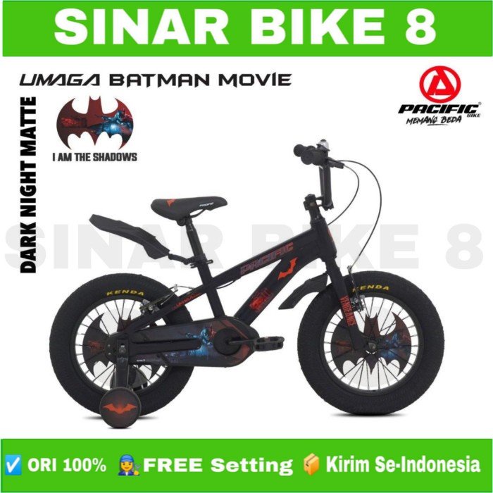 Sepeda Anak Laki BMX PACIFIC UMAGA BATMAN MOVIE 3.0 Ukuran 12&quot; 16&quot; dan 18 Inch