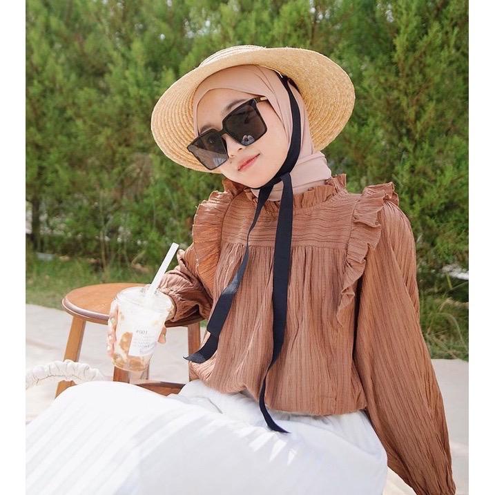 BLOUSE KOREA - SAKA BLOUSE - ATASAN WANITA - PAKAIAN TERLARIS - KOREAN STYLE - PAKAIAN WANITA - BLOU