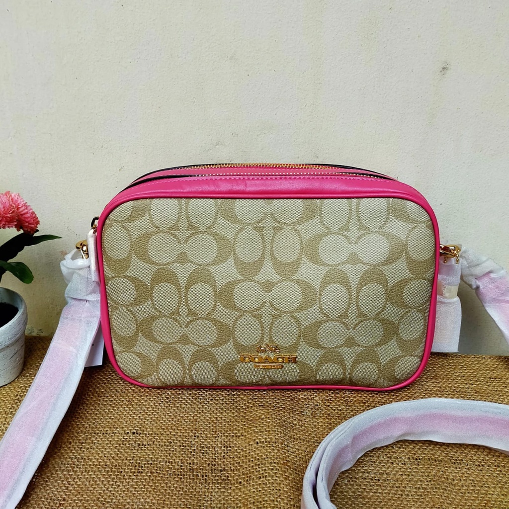 Tas Coach Jess Crossbody Signature Pink New Original