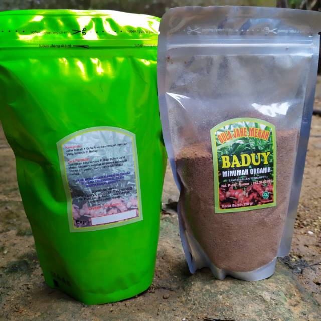 

GULA JAHE MERAH minuman organik khas Baduy berat 250gr rasa hangat dan aroma Gula aren jahe merah