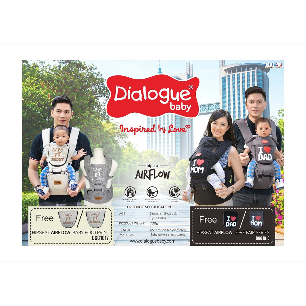 Dialogue DGG1016 Gendongan Hipseat Airflow LOVE FAIR series