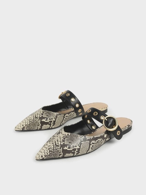 [7.7 Boombastis Sale⚡] - SEPATU SHOES WANITA CKS330 EYELET EMBELLISHED MULES  PREMIUM IMPORT