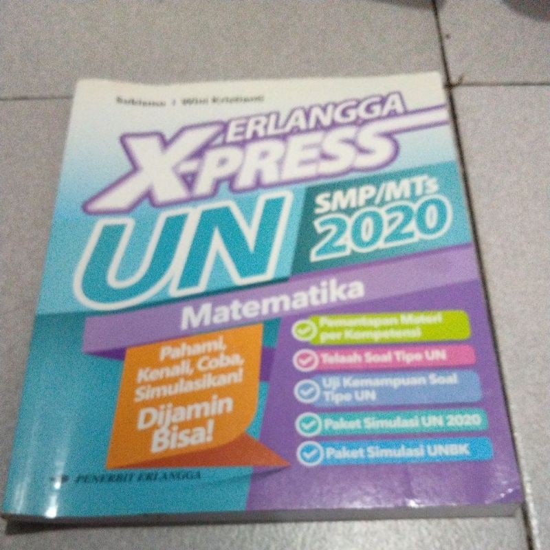 Erlangga X-exprees UN SMP 2020 matematika