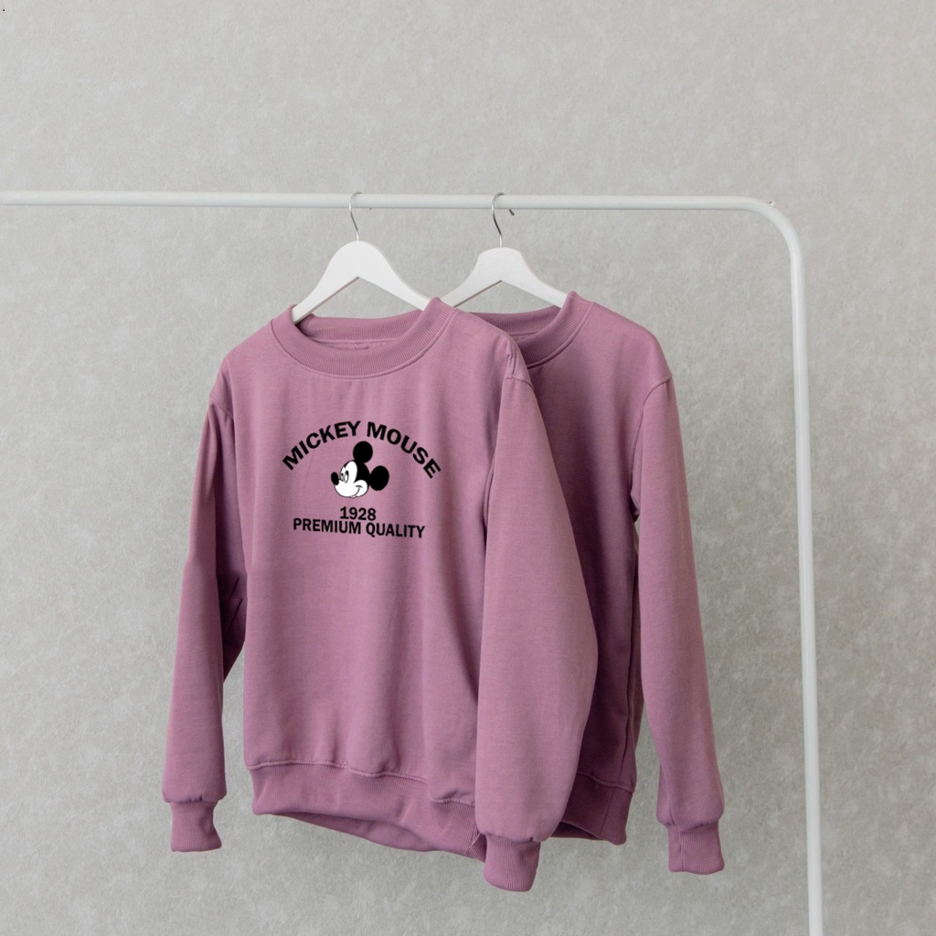 🅳🅵 Sweater Mickey Mouse 1928 Pria &amp; Wanita | Sweater Korea Style Fleece Cotton | Dhea Fashion
