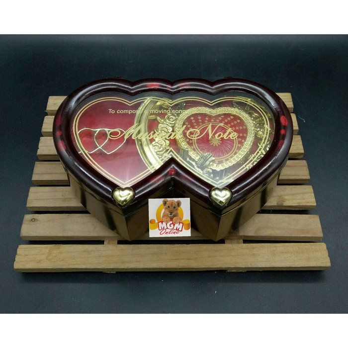 Kotak perhiasan Love Twin B / Kotak musik / Jewelry Music Box 9088