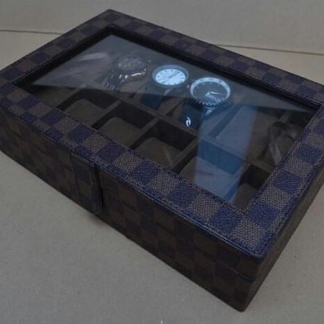 Watches Box Original isi 12 atau Kotak Jam Tangan Motif / Box Tempat Jam Termurah