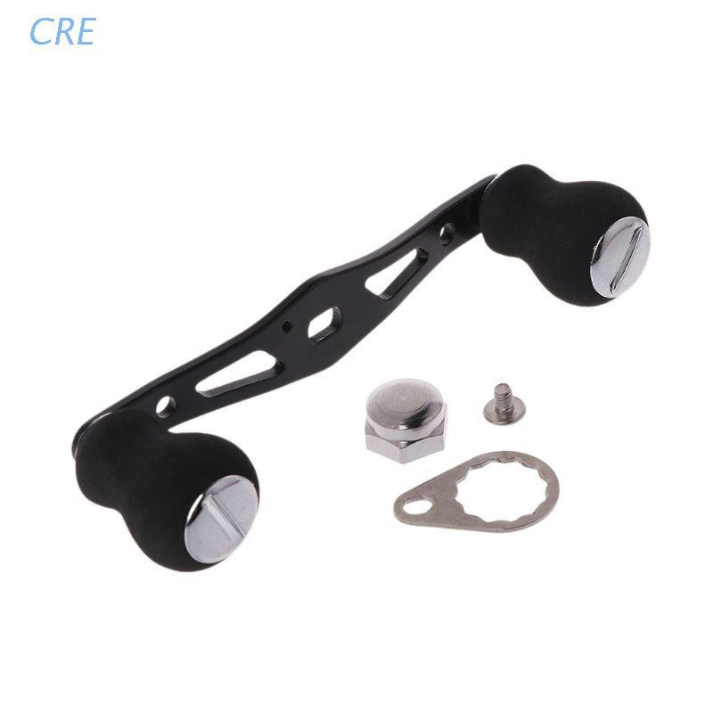 CRE  Fishing Handle Reel Double Knob Replacement Baitcasting Accessory Aluminum Alloy