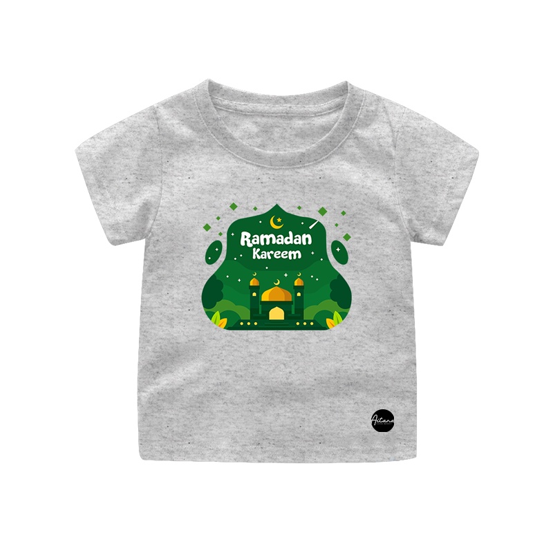 Aitana - Baju Kaos Muslim Lebaran Tema Ramadhan Kareem Ready Bayi Anak Remaja Dewasa Bahan Katun Combed 30s