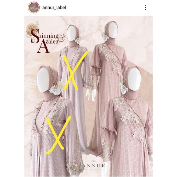 Annur label preloved gaun mewah jumbo