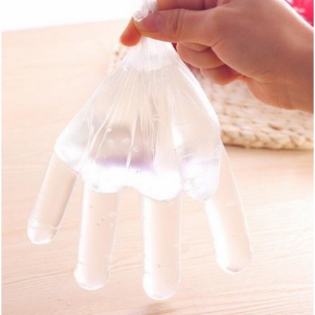 Satu7an Sarung Tangan Plastik Sekali Pakai Disposable Plastic Hand Gloves Transparant RT-72-STP