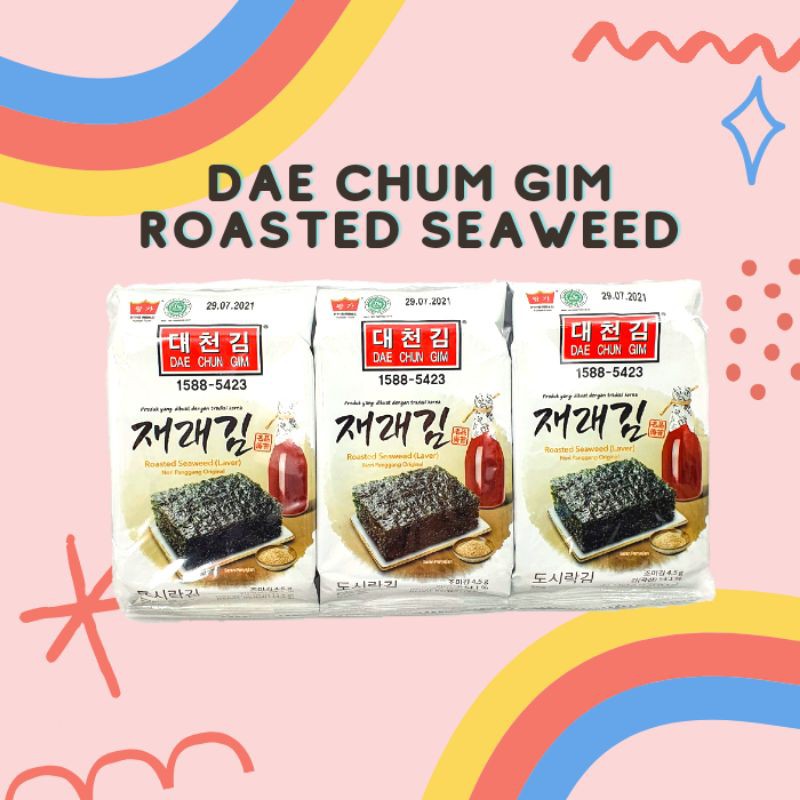 

DAE CHUN GIM ROASTED SEAWEED (LAVER) 3'S