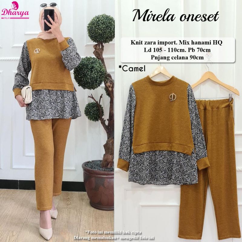 Mirela one set setelan knit zara import mix hanami hq dharya