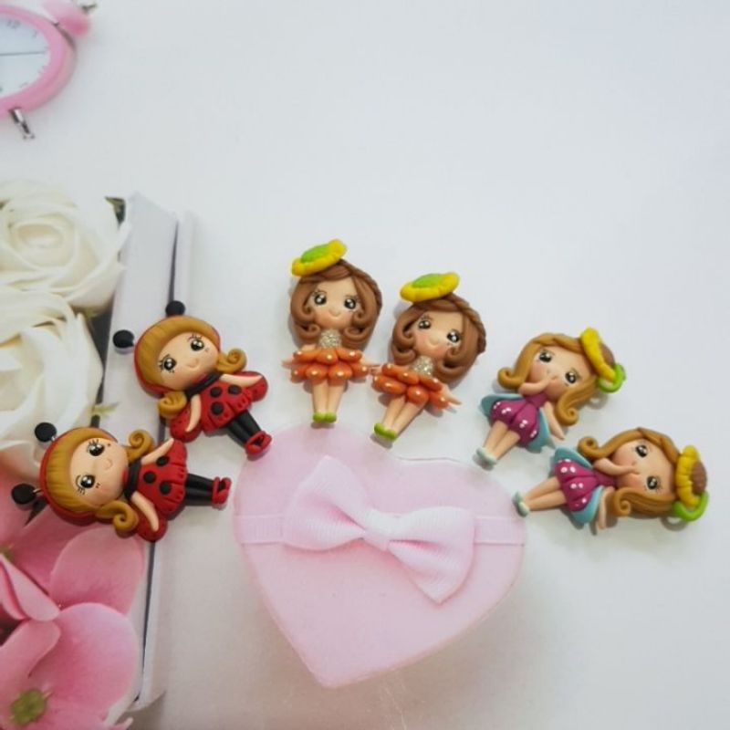 flower and bee girls claydolls