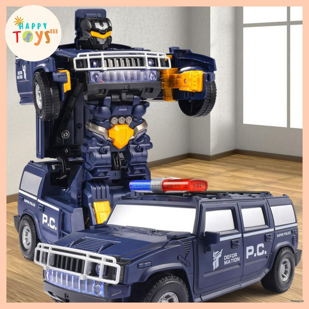 HAPPYTOYS.888 #B74 MAINAN MOBIL POLICE ROBOT / MOBIL ROBOT POLISI WITH LED DAN MUSIC