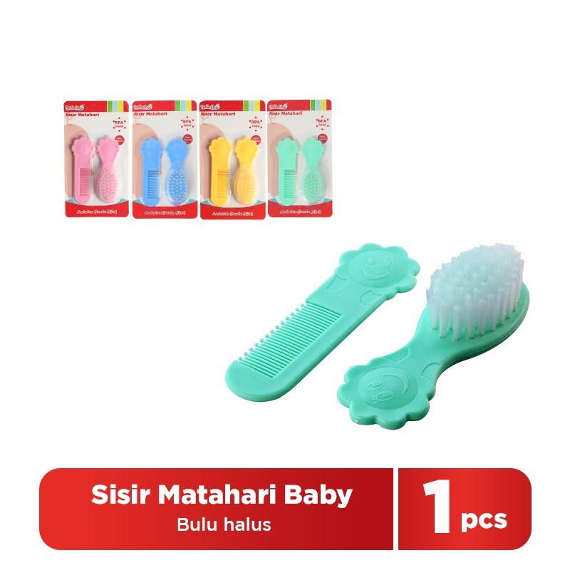 RELIABLE sisir dan sikat| brush &amp; comb lucu bayi anak nilon halus 2 in 1