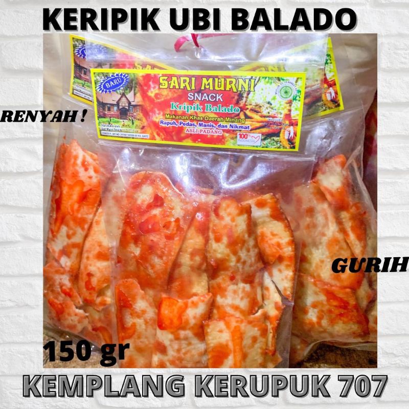 

keripik singkok balado 125 gr /sanjai khas padang/kripik ubi balado pedas manis