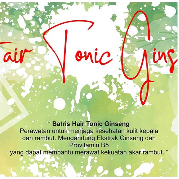 Hair Tonic Ginseng Batrisyia Herbal 250 ml, Tonik Rambut Batris