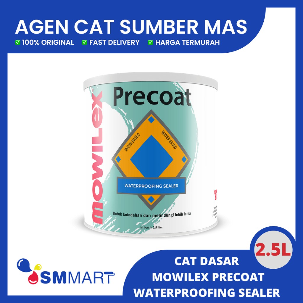 Mowilex Precoat Water Proofing Wall Sealer / Cat Dasar Anti Air/ 2.5 L