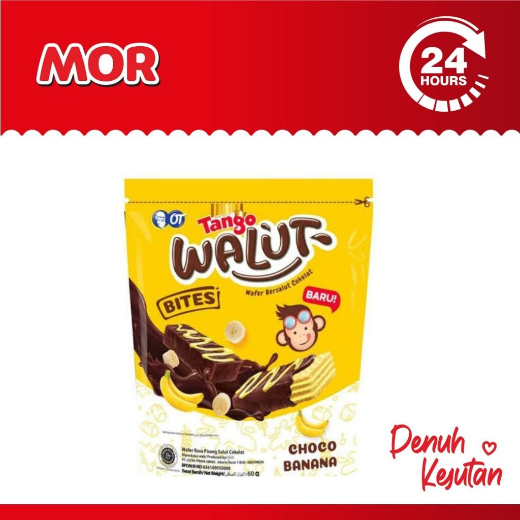 TANGO WALUT Wafer Pisang Salut Coklat Choco Banana 60 gr