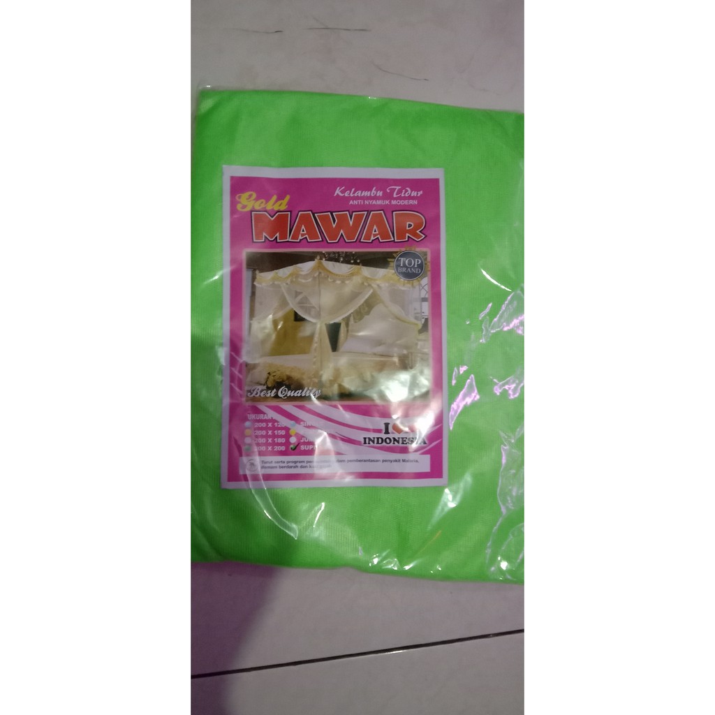 KELAMBU KOTAK ANTI NYAMUK POLOS UK 200X200 JUMBO / KELAMBU TIDUR