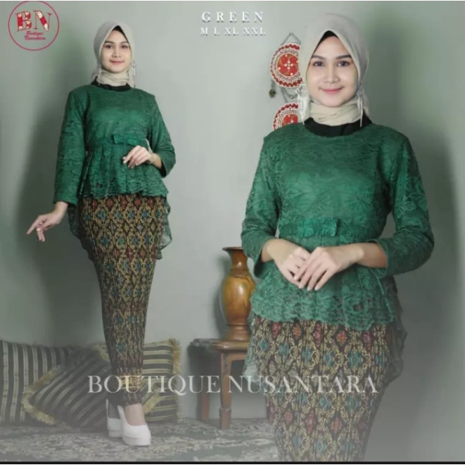 SET Kebaya Modern AURORA Jumbo XXL LD 110 Kebaya Brukat Couple Jumbo Kebaya Modern Jumbo Kebaya Coup