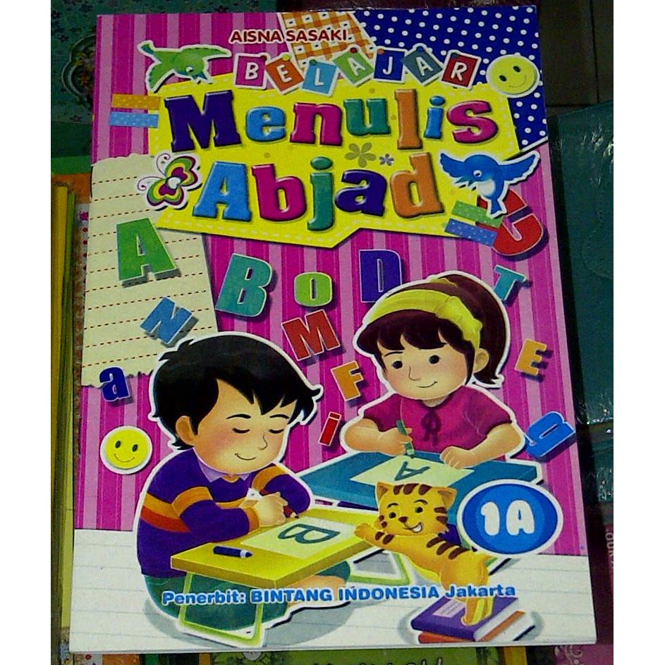 Buku Anak PAUD dan TK, belajar Menulis Abjad, Huruf