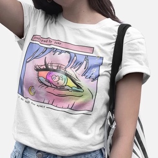 Tshirt Girl Inspired by Fear Kawaii White Unisex