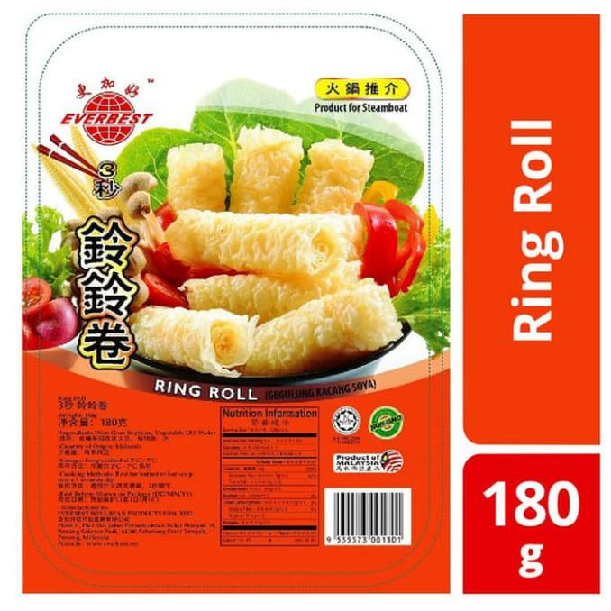 

Termantab] Everbest premium vegetarian ring roll - kembang tahu gulung