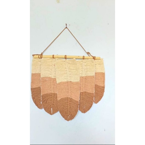 READY STOK) macrame Hiasan dinding daun / macrame wall hanging (HD 063)