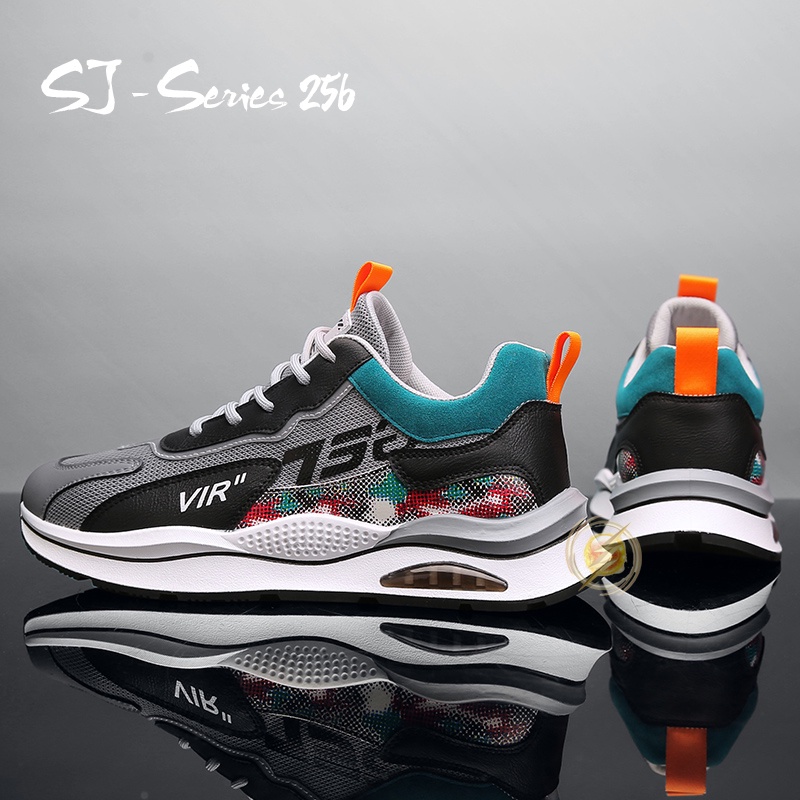 [JWALK] Sepatu Sneakers Pria Trendy Casual Uptodate Style Hangout Casual Kuliah Kualitas Import Premium - 256 (FREE BOX)