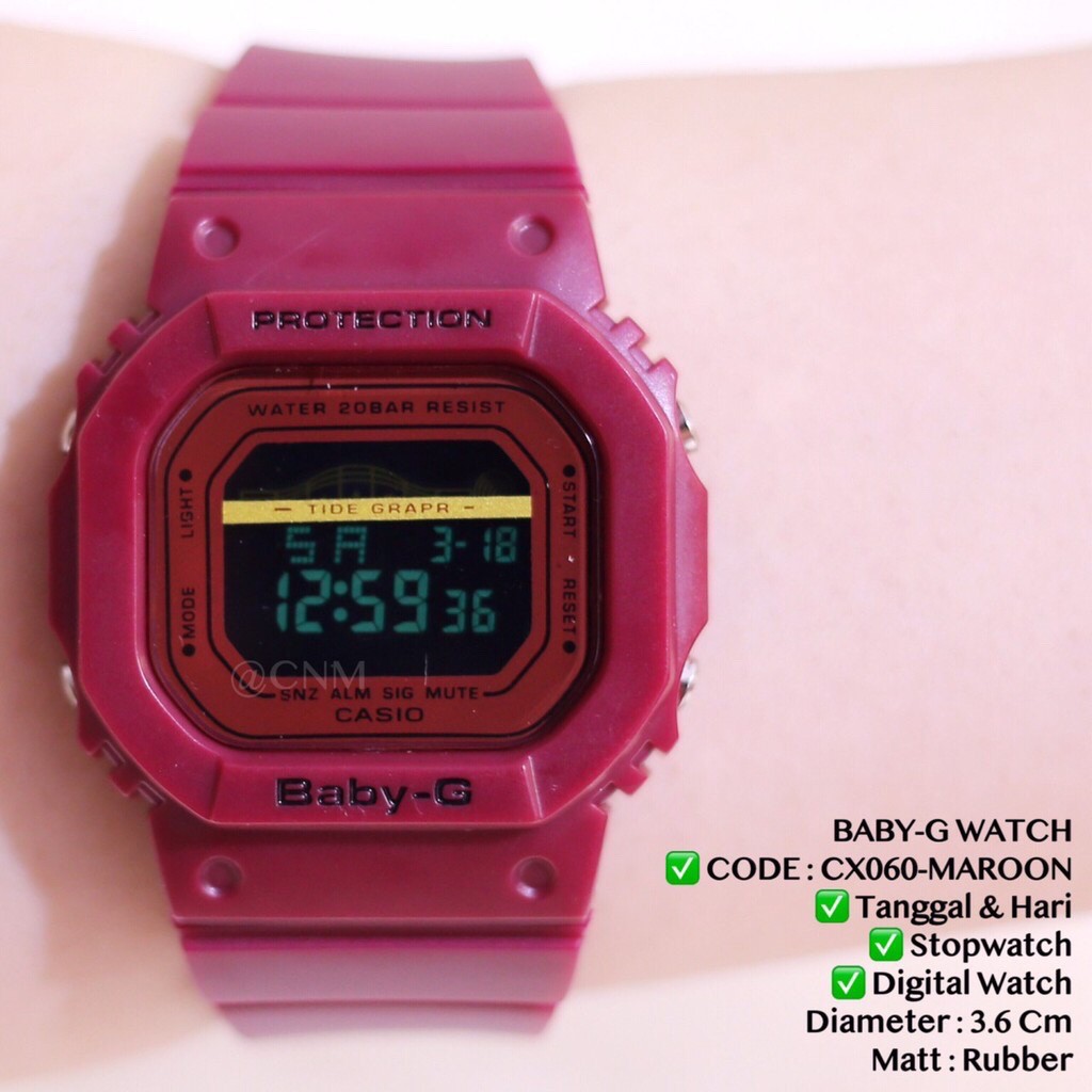 Jam tangan pria wanita casio g-shock GLS5600 DW-5600 tali rubber karet sporty import CX060