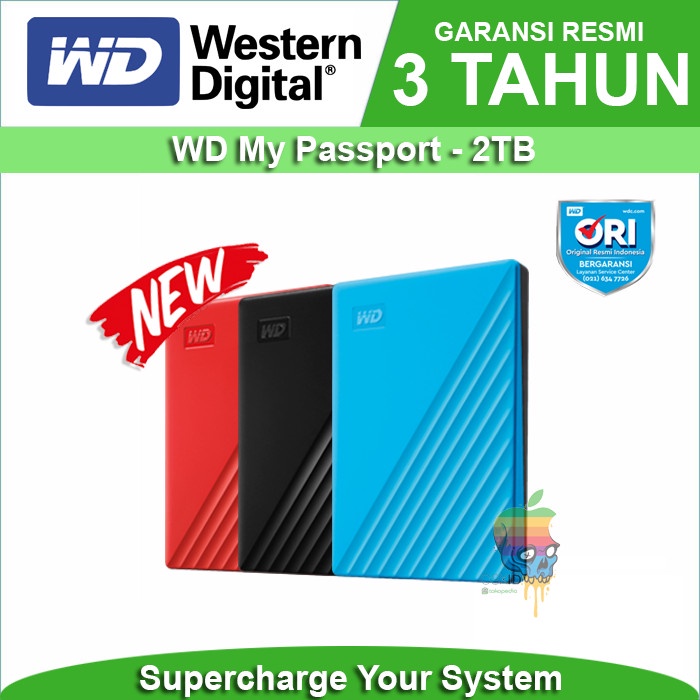 WD My Passport New Design 2TB/2.5&quot;/USB3.0 + Free Pouch + USB LED