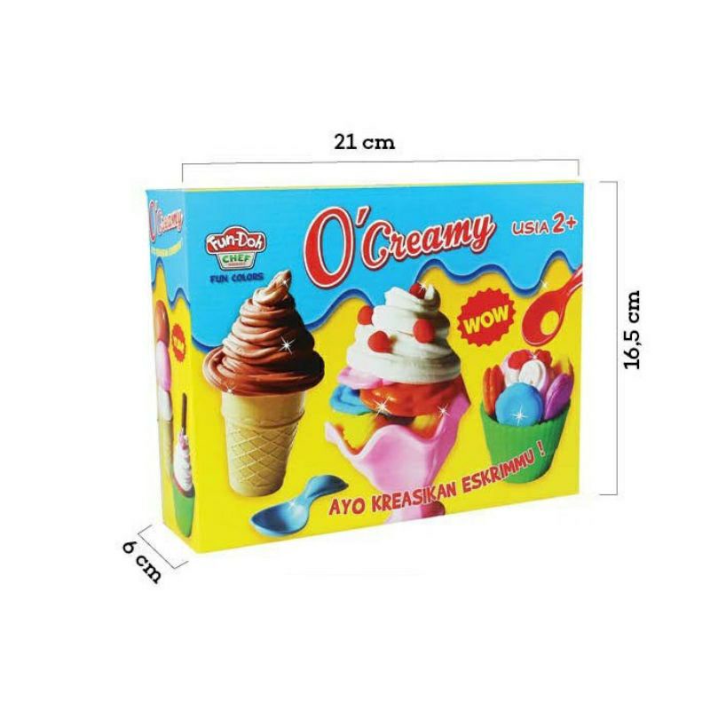 FUN DOH O CREAMY ICE CREAM / FUNDOH OCREAMY ES KRIM LILIN MAINAN ANAK KADO