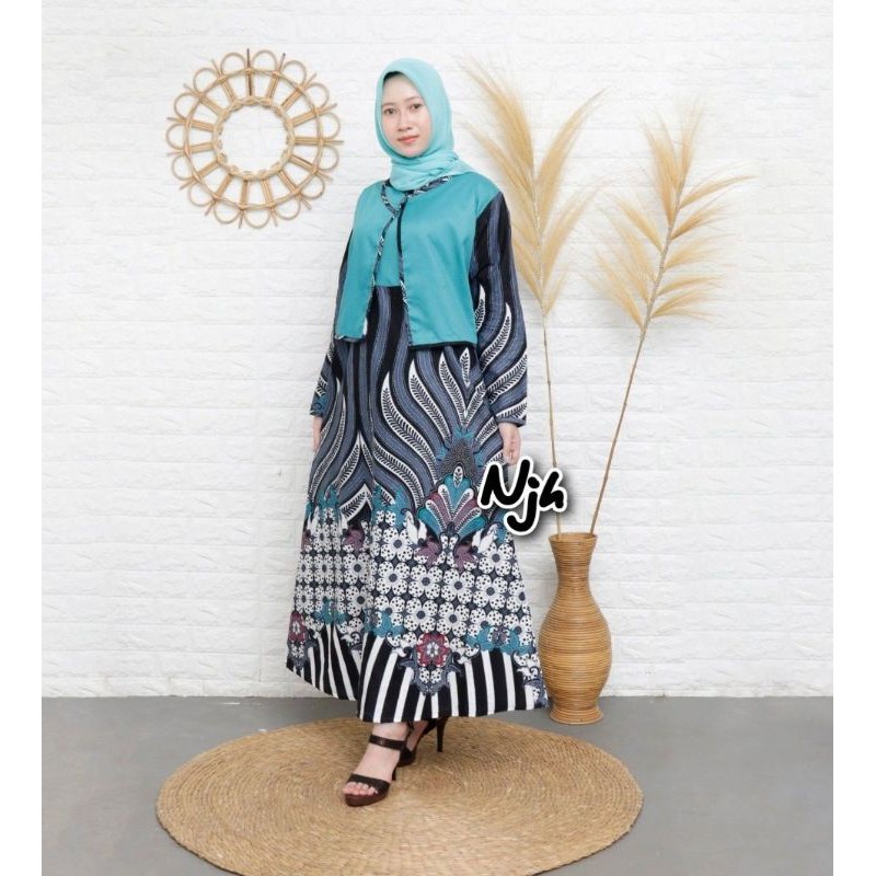 Gamis Batik Kombinasi JUMBO